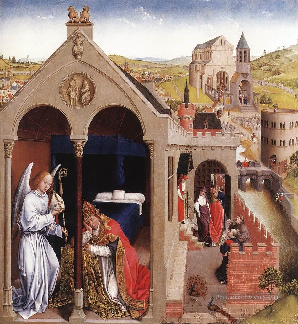 Rêve du pape Sergius hollandais peintre Rogier van der Weyden Peintures à l'huile